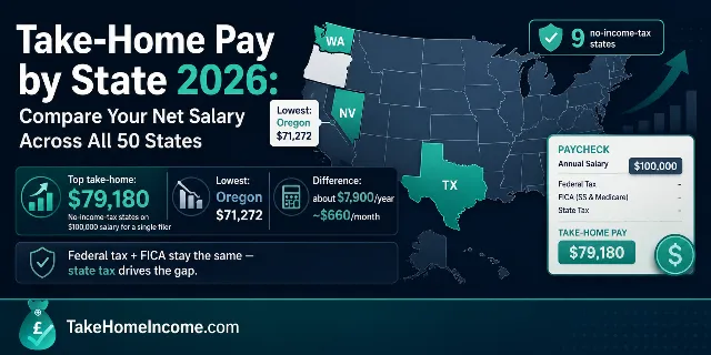 Take-Home Pay by State 2026 Compare Your Net Salary Across All 50 States